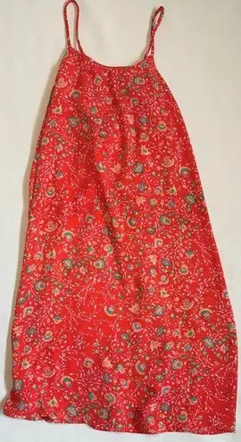 French Grey  womens red floral dress