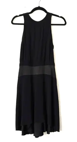 Maje Black Alissa Contrasting Waistline A-Line Dress Size 1