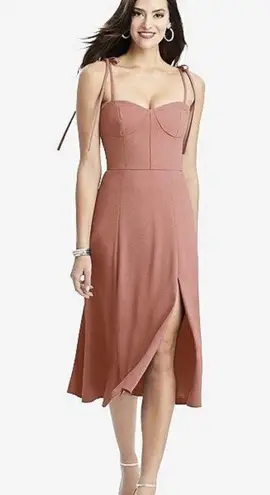 DESSY COLLECTION 3069 Dusty Rose Pink Bustier Crepe A