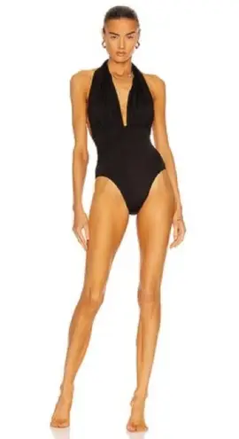 Norma Kamali halter neck Low Back swimsuit, Black, Large, BRAND NEW, $160