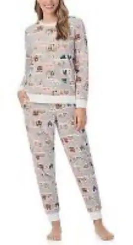 Cuddl Duds Christmas Pajamas set Women's 1X village honeycomb jogger fleece New