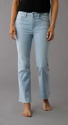 American Eagle NWT  Kick Boot Crop Jeans Light Wash Bootcut Stretch Size 20