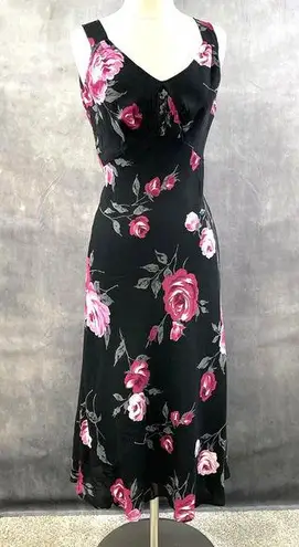 Nine & Co. Y2K Babydoll Dress Womens 4 Floral Whimsigoth Dark Cottage Boho