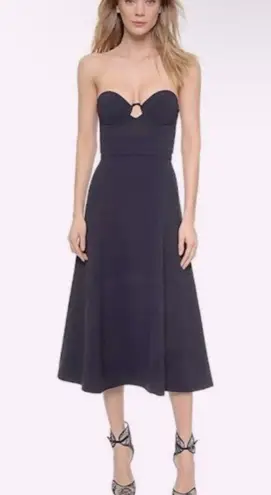 Zimmermann Crepe Strapless Dress in Navy NEW