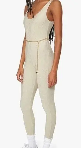 We Wore What NEW Women's Size XS Khaki Ribbed Scoop Neck Jumpsuit