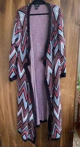 Open Front Long Sweater Coat Size XXL