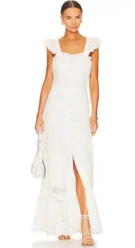 Veronica Beard 💕💕 Aislin Broderie Anglaise Eyelet Cotton Maxi Dress White 6 NWT