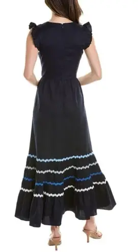 Sachin + Babi Rosa Midnight Navy Cotton Maxi Dress Size 10 Blue
