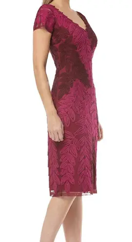 JS Collections Soutache Embroidered Dress V Neck 6