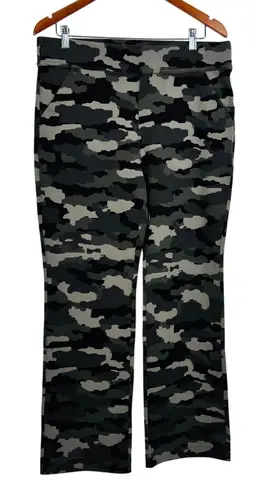Duluth Petite NoGA Naturale Cotton Bootcut Pants In Gunmetal Camo Size L Black