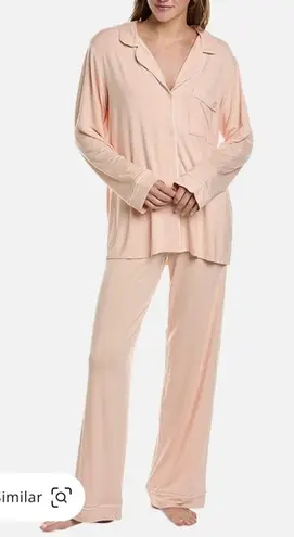 Hale Bob  2 piece classic pajama set in pink with white piping size small NWT thumbnail 1