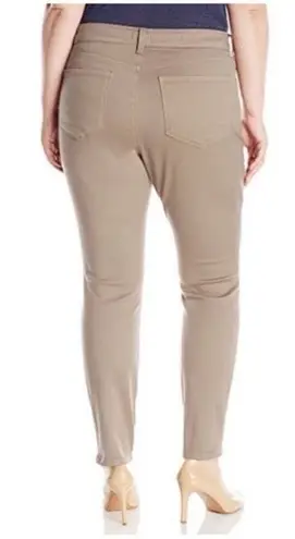 NYDJ Alina Legging Skinny Jeans Khaki Tan Color Size 14W