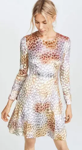 Adam Lippes NWT  Burnout Velvet Dress Size 4 Silk Blend Pastel Multicolor - Image 1