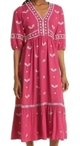 Ba&sh Java Embroidered Midi Dress - Large