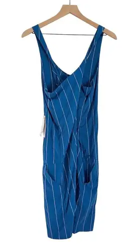 Marmot NWT Women’s Gretchen Dress Pockets Blue White Stripes Size Medium