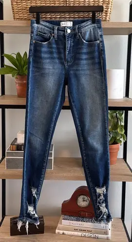 BKE Parker High Rise Distressed Ankle Skinny Jeans, 25