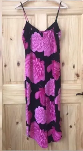 Vintage Rocket Candy Floral spaghetti Strap Dress size medium Pink