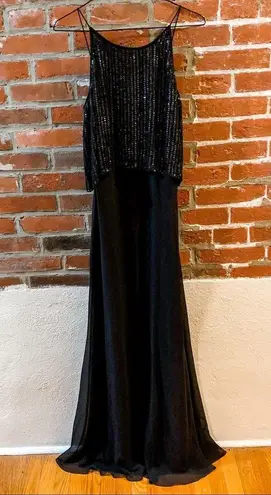 Aidan Mattox Beaded Chiffon Gown