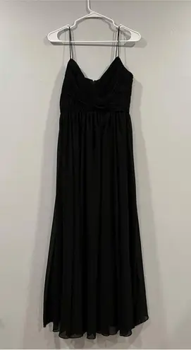 Mac Duggal Ieena 2650 Flowy Pleated V Neck Maxi Wedding Dress Size Small S