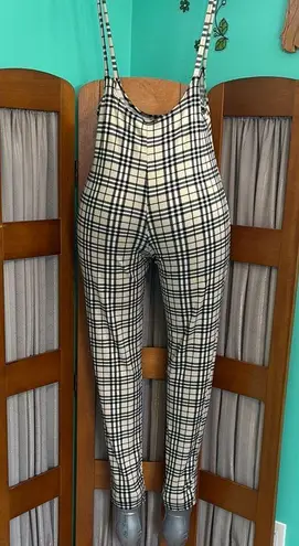 Wearever brand Plaid style stretchy Jumpsuit