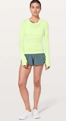 Lululemon NWT  Long Sleeve Swiftly Tech Crew Neck Top Fluro Citrus Size 4 Flawed