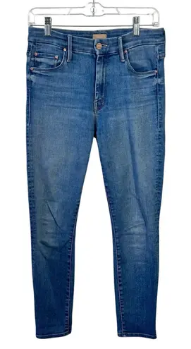 Mother The Looker Crop Jean Women 28 Blue Hey Sun Minimal Skinny Straight Casual