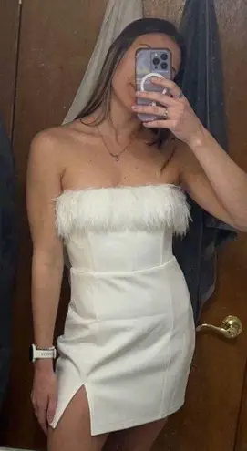 Showpo White Dress With Fringe