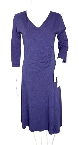 Kuhl Dress Women Medium Purple Salza Midi Organic Jersey Knit Minimal Feminine