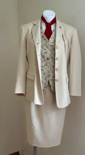 Gruppo Americano Studio Light Yellow Vintage Skirt Vest Jacket Set SZS 6 S 8 Size undefined