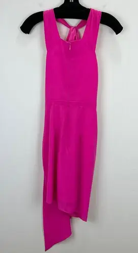 Badgley Mischka Poppy Twist Front Sheath Dress Pleated Cocktail Pink US 0 NWT