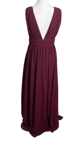 Lulus  Heavenly Hues Women Burgundy Maxi Dress Bridesmaids Wedding Formal Size M