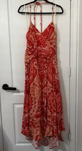 Farm Rio Jaipur Crossover Linen Blend maxi sun dress size L