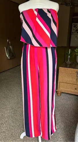 Colorful Strapless jumpsuit Size 0