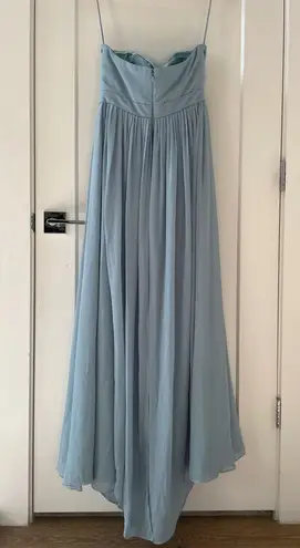 Jenny Yoo Annabelle Convertible Tulle Column Dress Dusty Blue Size 10
