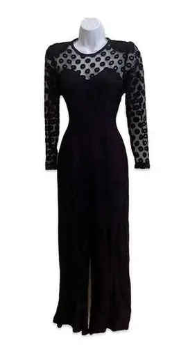 Miss One Lace Sleeves Jumpsuit Black