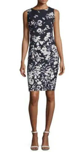 Lafayette 148 New York Evelyn Augusto Impression Floral-Print Sheath Dress