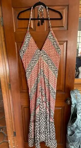 Karma Highway block Aztec print halter maxi dress O/S Black Size undefined