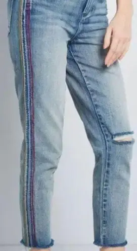 BLANK NYC  Rainbow Rivington High Rise in Crash Pad Raw Hem Jeans Size 27‎ thumbnail 1