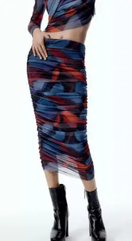 ZARA Tulle Printed Skirt Size L
