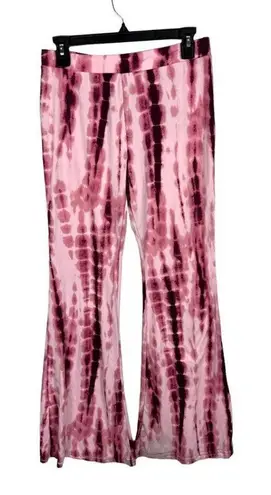 Shosho pink tie dye flare pants Pink Size L