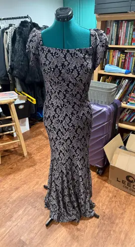 Nightway Formal Off Shoulder Glitter Lace Dress