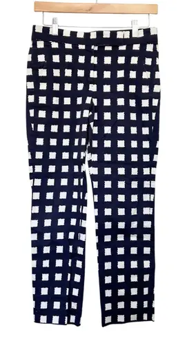 Max Mara Blue White Plaid Pants Sz 4