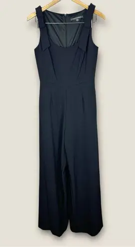 Julia Jordan Black Sleeveless Shoulder Bow Wide Leg Jumpsuit Pantsuit Size 6