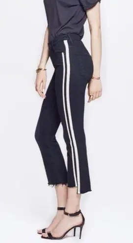 MOTHER Insider Crop Step Fray in Guilty Pleasure Black Size 24