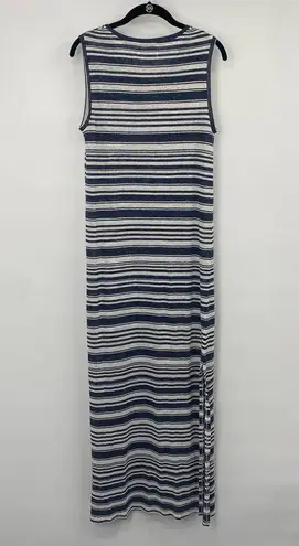 Velvet By Graham And Spencer Striped Maxi Dress Sleeveless Linen Yuelle Womens XS