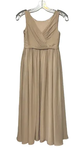 JJ's House  JJ House Chiffon Jr. Bridesmaid's Dresses A-line Pleated Crossover V-Neckline