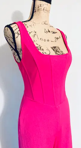 Crystal Sky Corset Top Hot Pink Jumpsuit