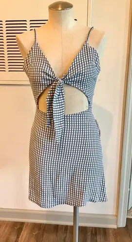 Flynn Skye Open Cut Gingham Mini Dress