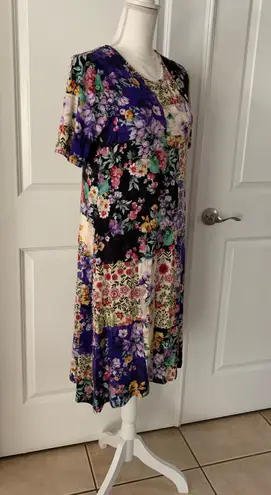 Johnny Was SKY FLOWER SWING DRESS MIDI