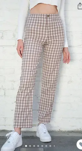 Brandy Melville Tilden High Rise Pants Brown 25 28 Off Retail New With Tags From Mackenzie